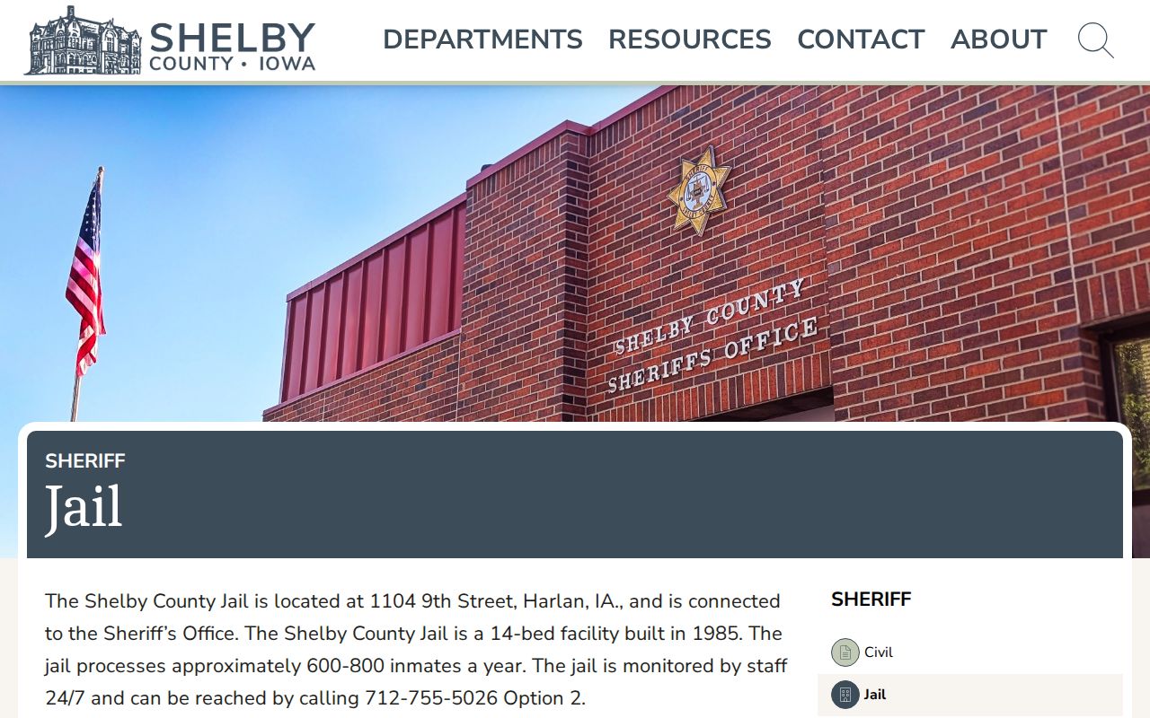 Shelby County arrest records and jail information page