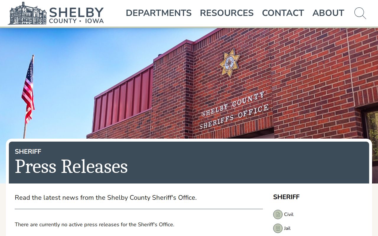 Shelby County arrest history and sheriff press release archive