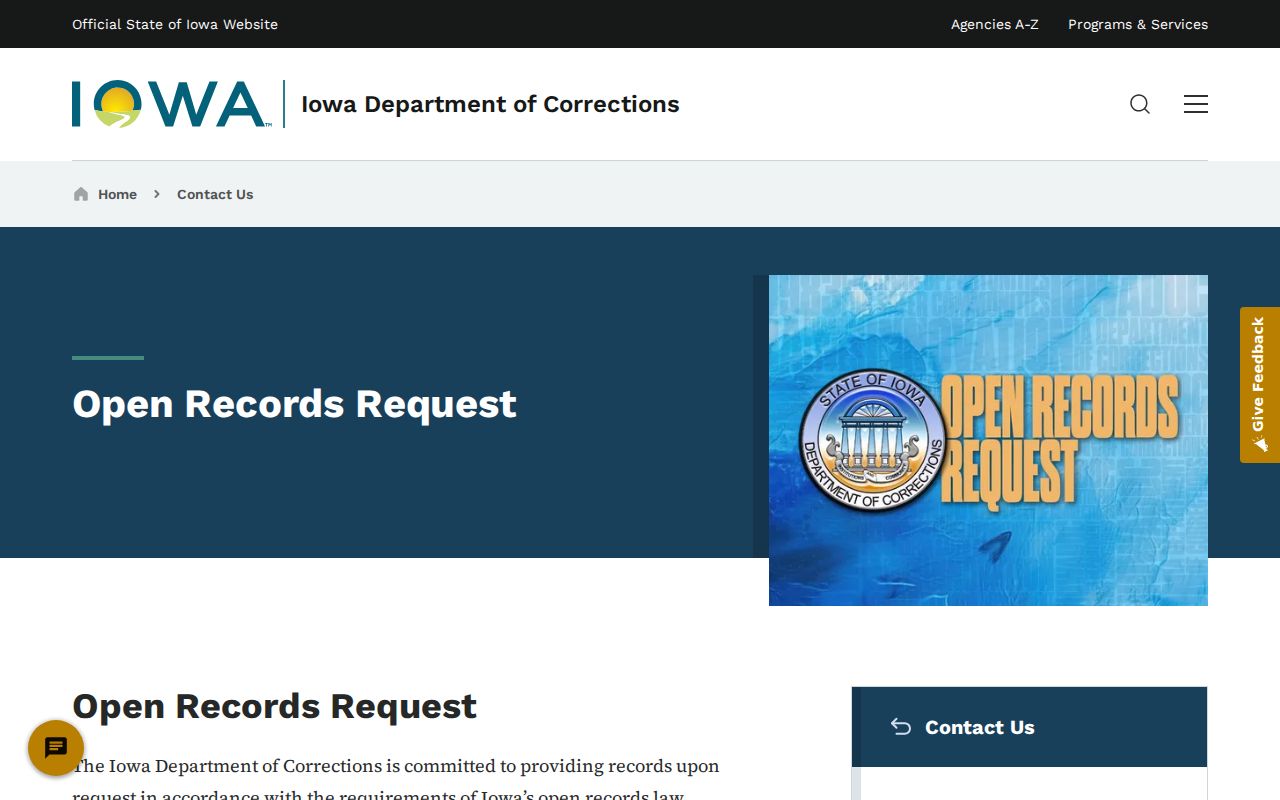 Shelby County criminal records Iowa DOC open records request